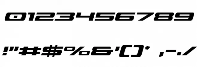 Classic Cobra Italic Font OTHER CHARS