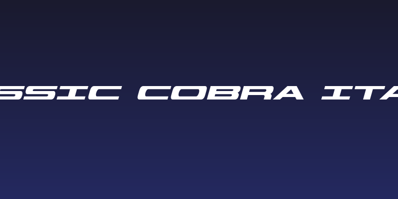 Classic Cobra Italic Social Header