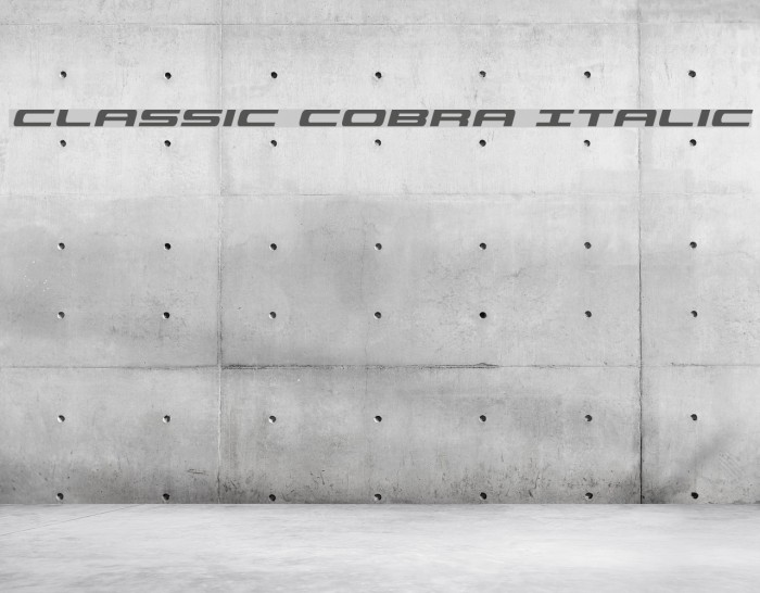 Classic Cobra Italic Example 1