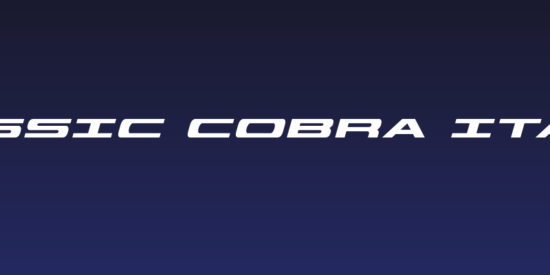 Classic Cobra Italic Social Header