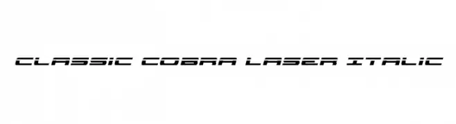 Classic Cobra Laser Italic  フリーフォントのダウンロード
