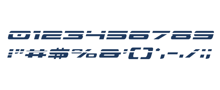 Classic Cobra Laser Italic Other Characters