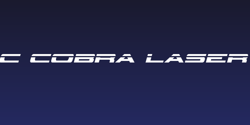 Classic Cobra Laser Italic Social Header