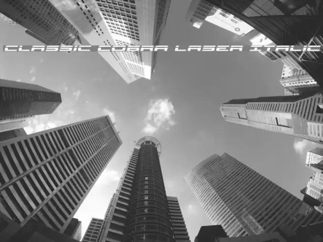 Classic Cobra Laser Italic Font examples