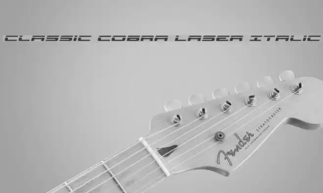 Classic Cobra Laser Italic Font examples