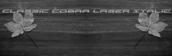 Classic Cobra Laser Italic Font examples
