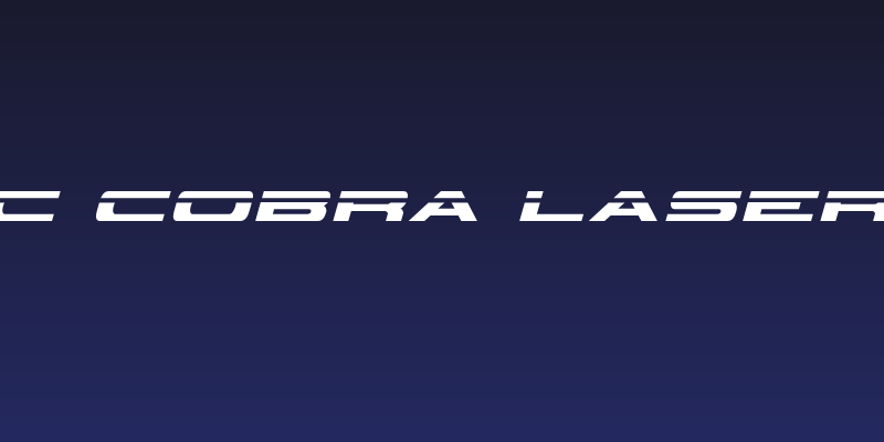 Classic Cobra Laser Italic Social Header