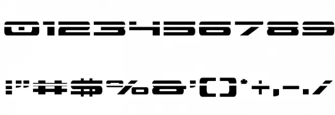 Classic Cobra Laser Font OTHER CHARS