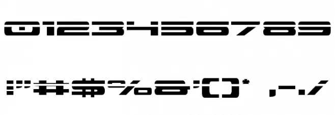 Classic Cobra Laser Font OTHER CHARS
