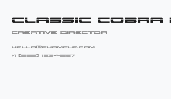 Classic Cobra Laser Business Card