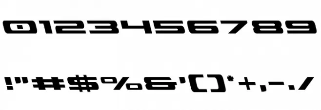Classic Cobra Leftalic Font OTHER CHARS