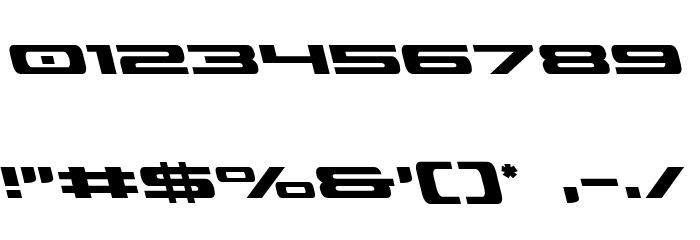 Classic Cobra Leftalic Font OTHER CHARS