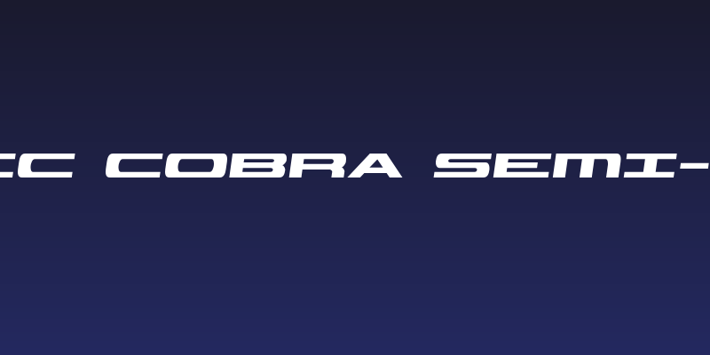 Classic Cobra Semi-Italic Social Header