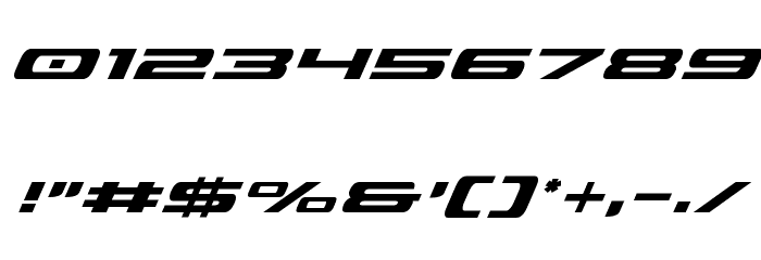 Classic Cobra Super-Italic Font OTHER CHARS