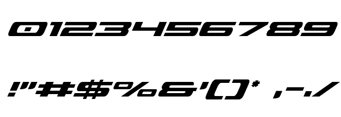 Classic Cobra Super-Italic Font OTHER CHARS