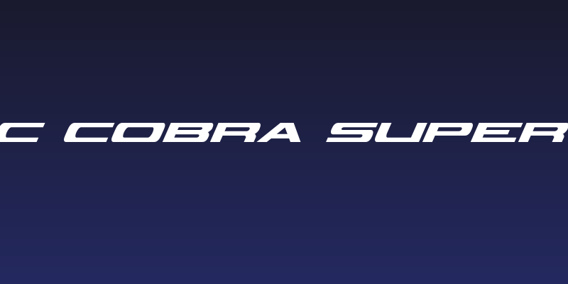 Classic Cobra Super-Italic Social Header