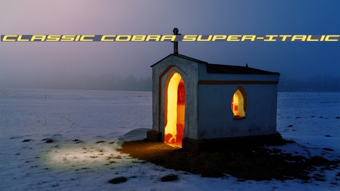 Classic Cobra Super-Italic Font examples