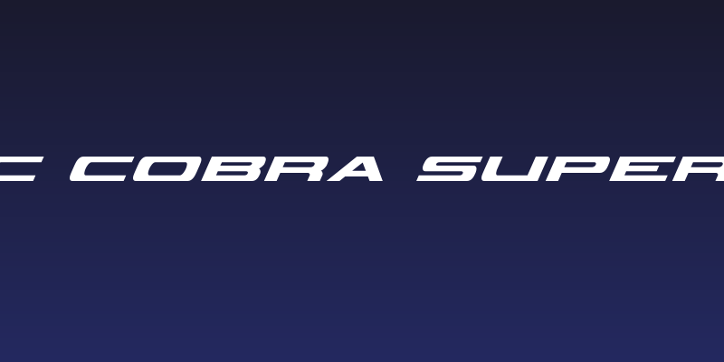 Classic Cobra Super-Italic Social Header