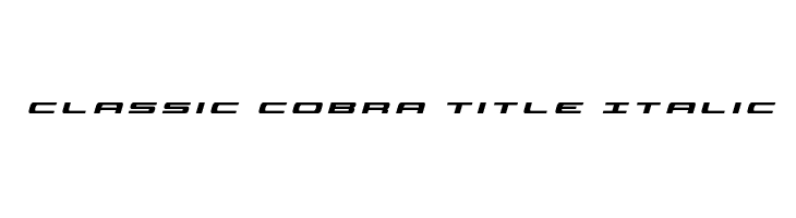 Classic Cobra Title Italic  フリーフォントのダウンロード