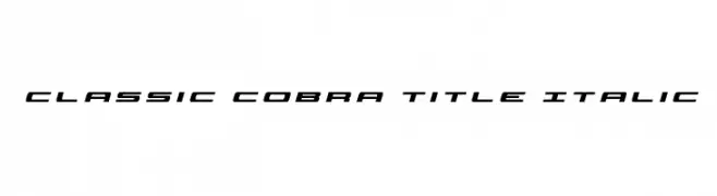 Classic Cobra Title Italic  Descarca Fonturi Gratis