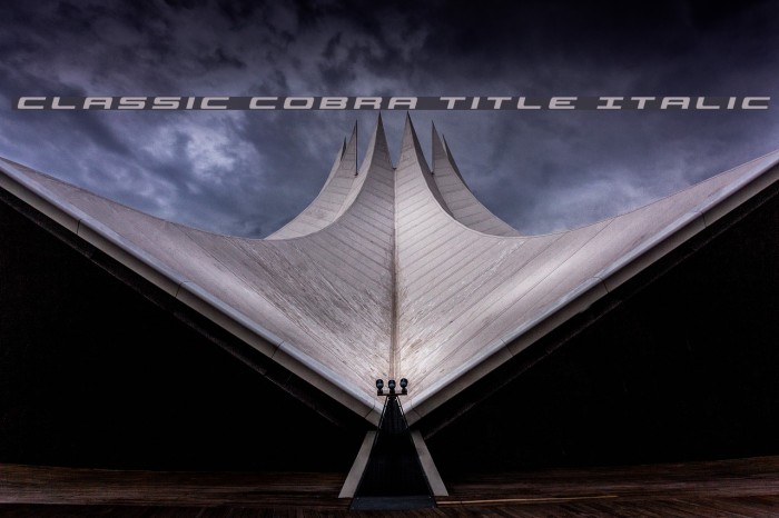 Classic Cobra Title Italic Font examples