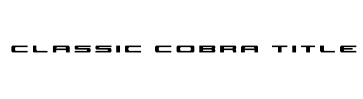 Classic Cobra Title  नि: शुल्क फ़ॉन्ट्स डाउनलोड