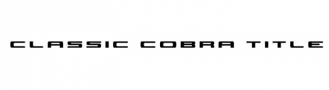 Classic Cobra Title  Descarca Fonturi Gratis