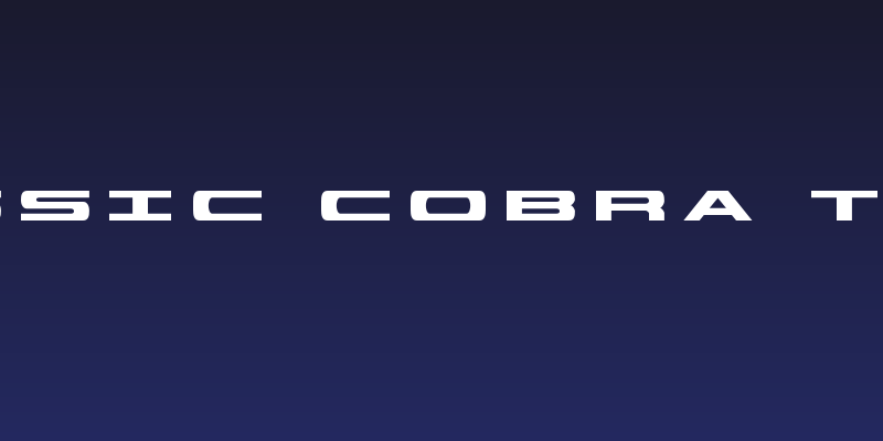 Classic Cobra Title Social Header