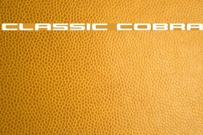 Classic Cobra Font examples