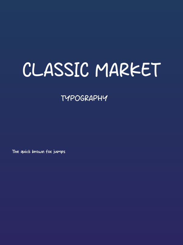 Classic Market Poster