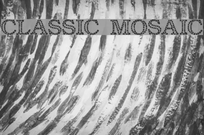Classic Mosaic Font examples