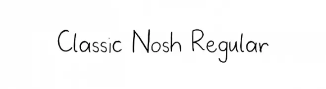 Classic Nosh Regular  नि: शुल्क फ़ॉन्ट्स डाउनलोड