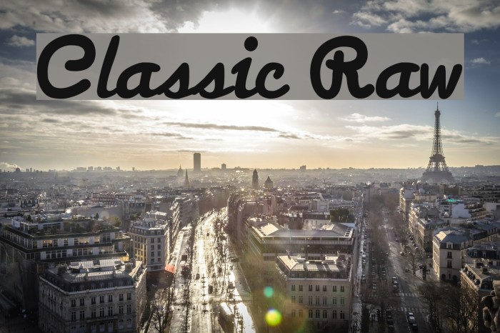 Classic Raw Font examples