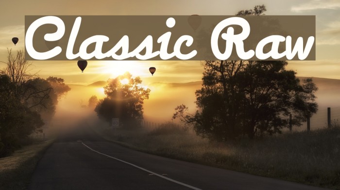 Classic Raw Font examples