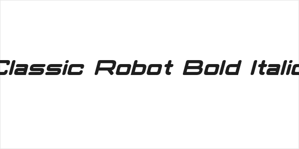 Classic Robot Bold Italic Logo