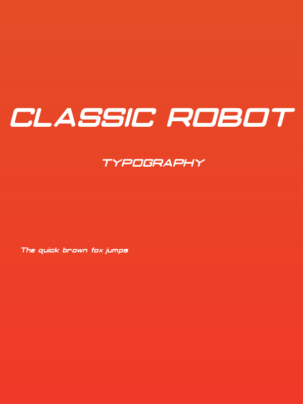 Classic Robot Bold Italic Poster