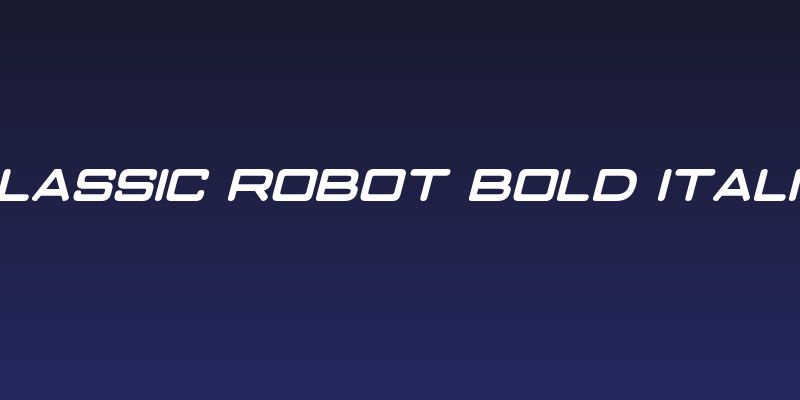 Classic Robot Bold Italic Social Header