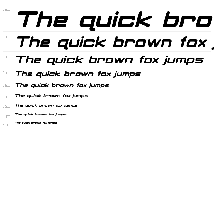 Classic Robot Bold Italic Waterfall