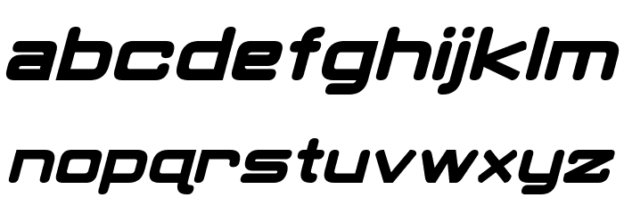 Classic Robot Bold Italic Font LOWERCASE