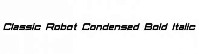 Classic Robot Condensed Bold Italic  Fuentes Gratis Descargar