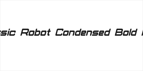 Classic Robot Condensed Bold Italic Logo