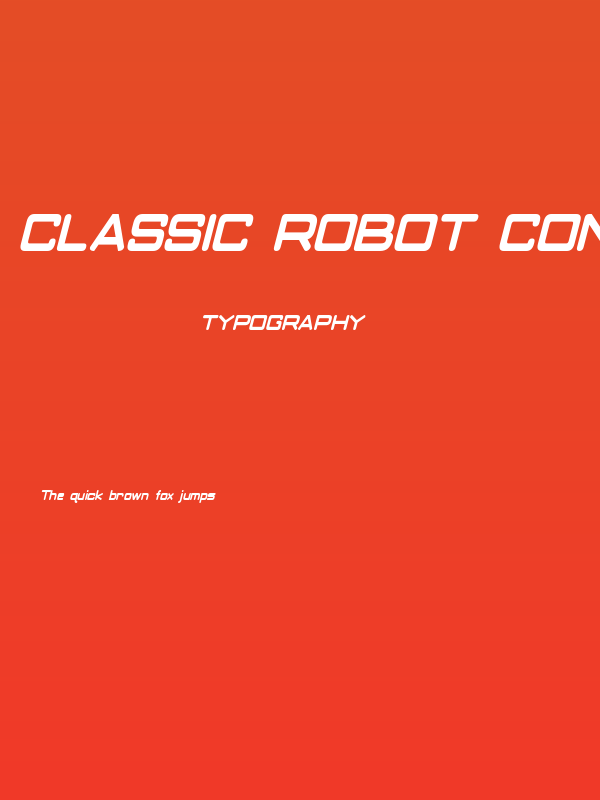 Classic Robot Condensed Bold Italic Poster
