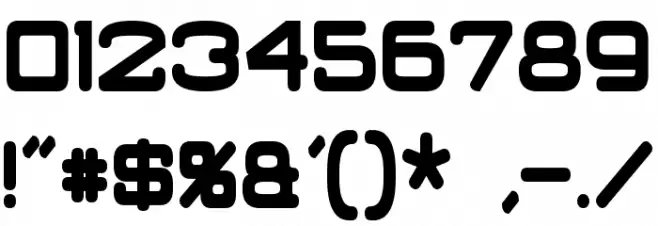 Classic Robot Condensed Bold Font OTHER CHARS