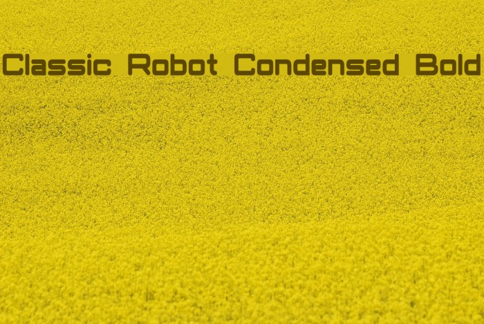 Classic Robot Condensed Bold Font examples