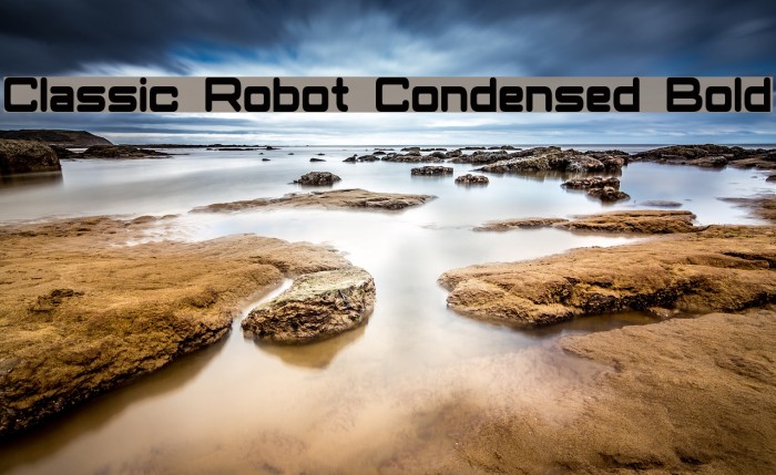 Classic Robot Condensed Bold Font examples