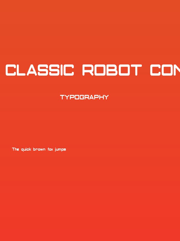 Classic Robot Condensed Bold Poster