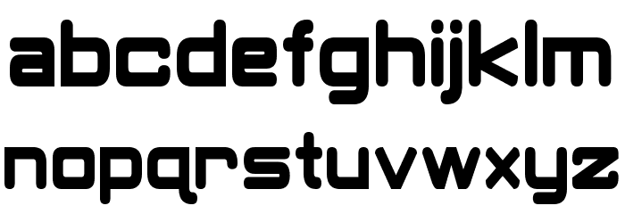 Classic Robot Condensed Bold Font LOWERCASE