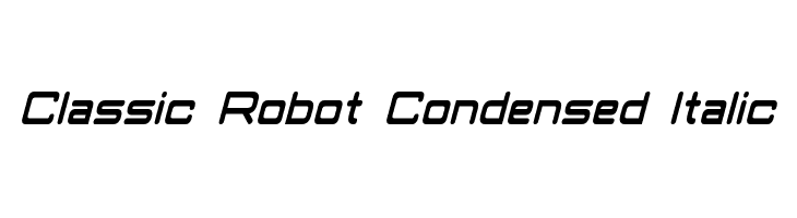 Classic Robot Condensed Italic Шрифта