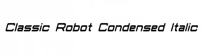 Classic Robot Condensed Italic  Free Fonts Download