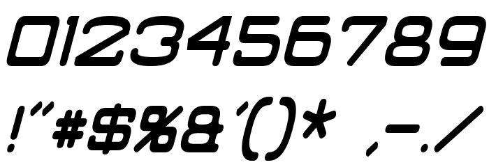 Classic Robot Condensed Italic Font OTHER CHARS